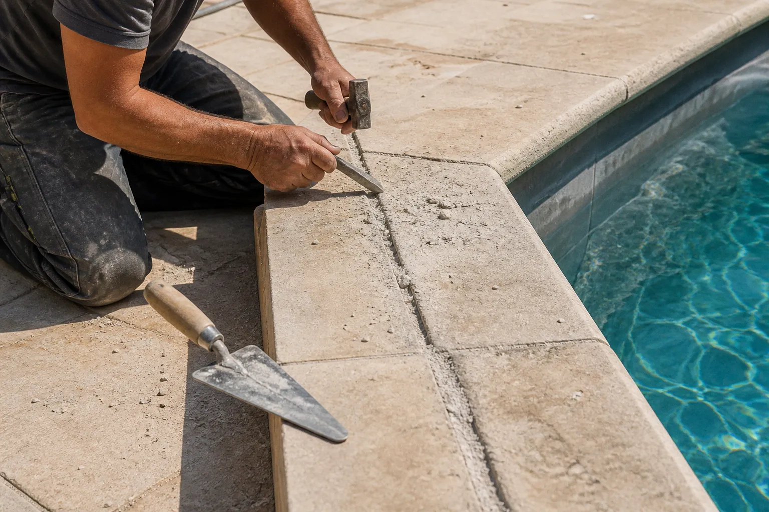 Joints de margelle fissurés : 4 solutions de réparation